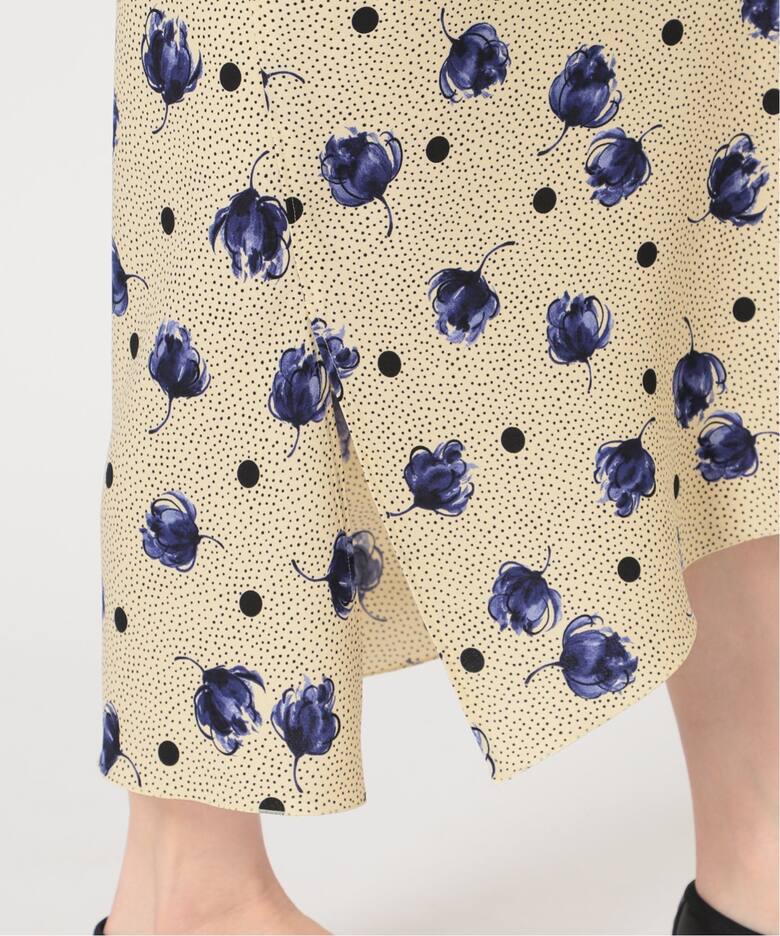 ドットフラワーバイヤススカート◇（その他スカート）｜IENA（イエナ  