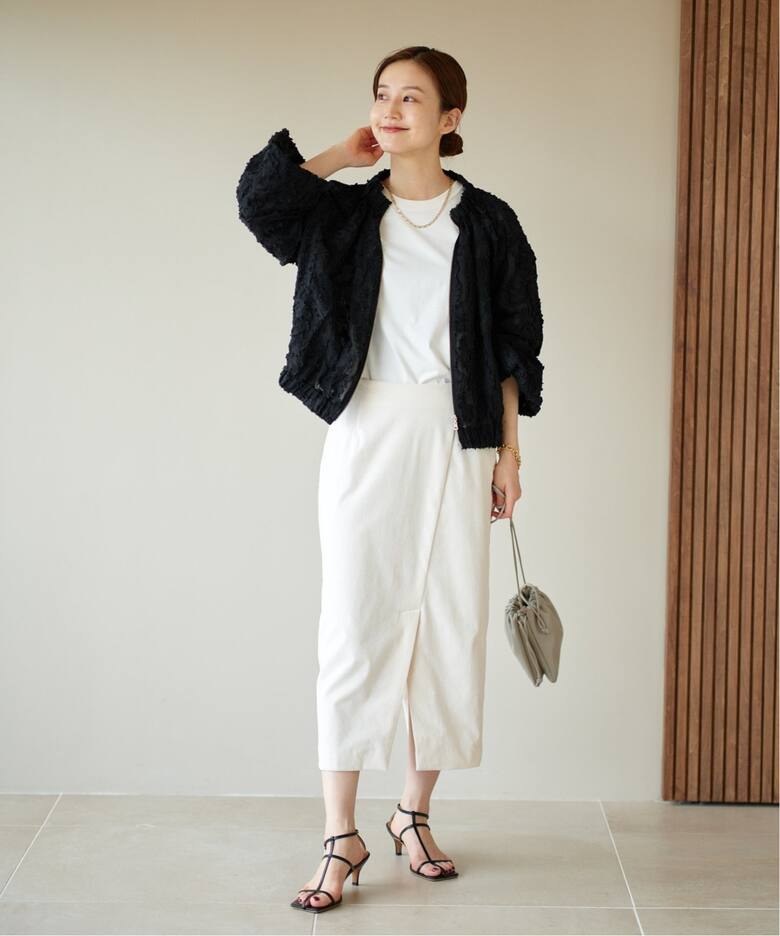 コーデュロイ スリットタイトスカート（ひざ丈スカート）｜IENA 