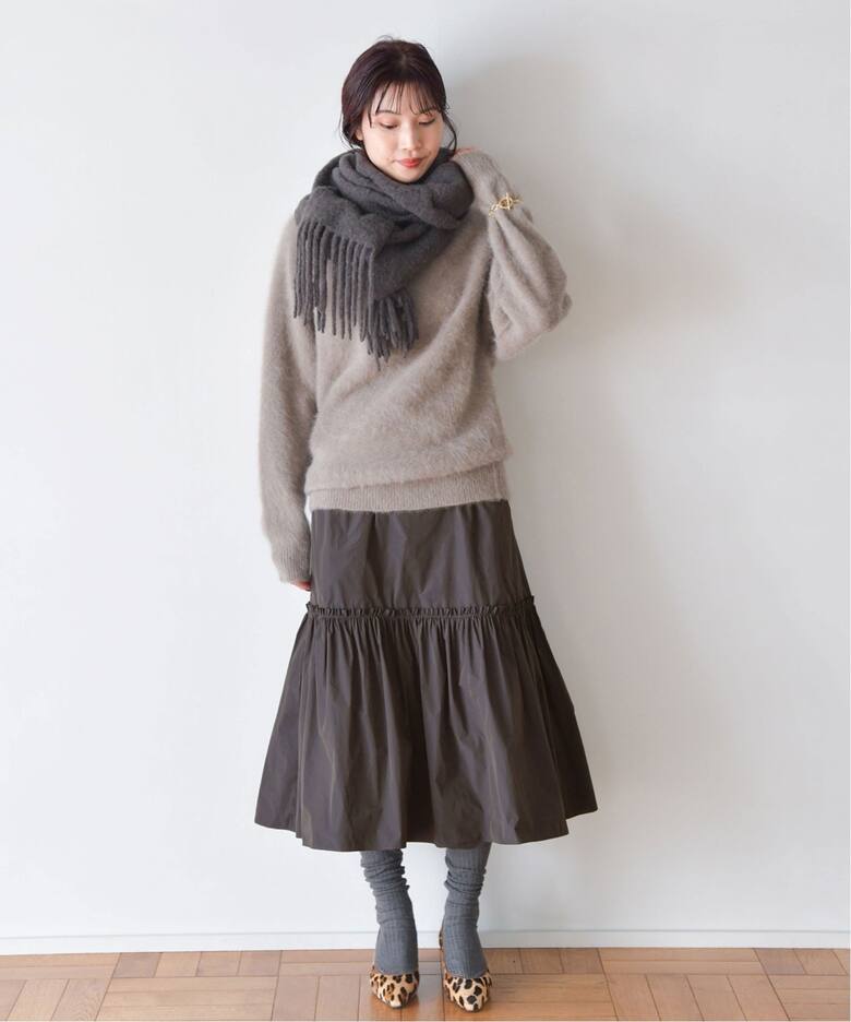 メモリータフタ ギャザーティアードスカート（その他スカート）｜IENA  