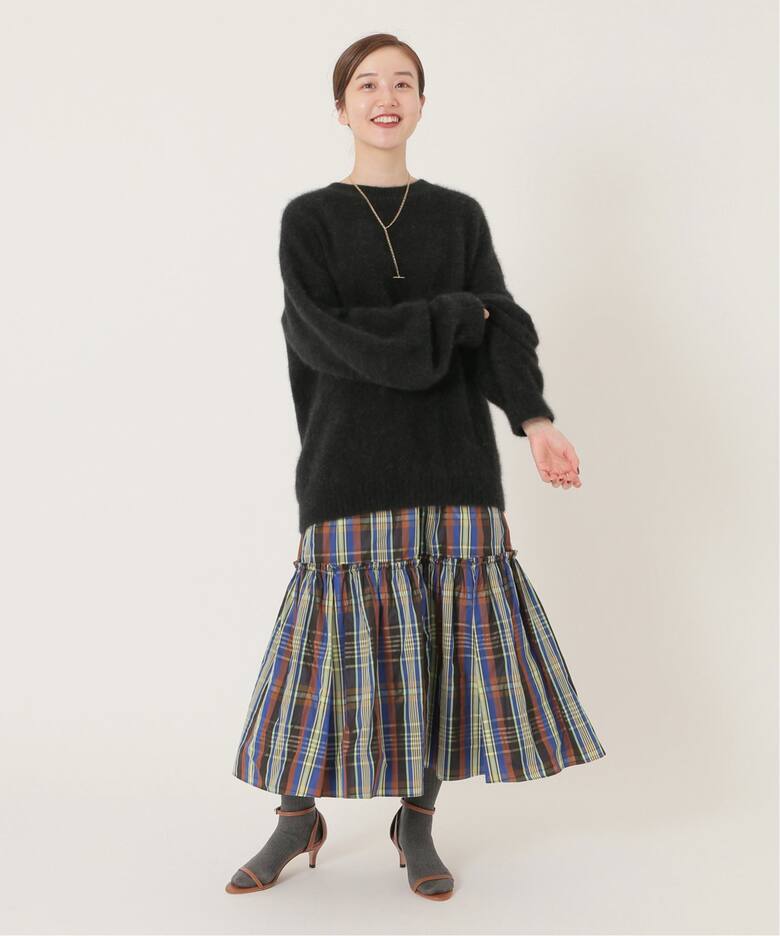 メモリータフタ ギャザーティアードスカート（その他スカート）｜IENA  