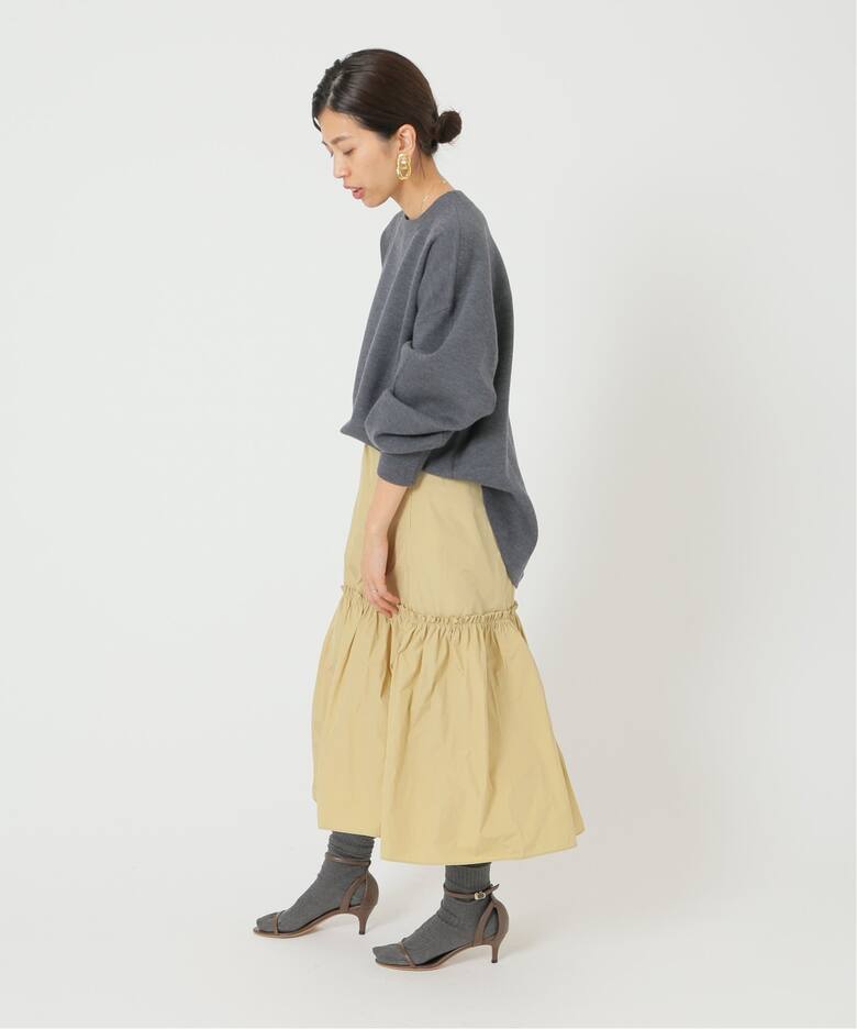 メモリータフタ ギャザーティアードスカート（その他スカート）｜IENA  