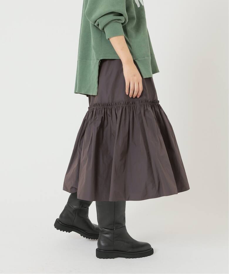 メモリータフタ ギャザーティアードスカート（その他スカート）｜IENA  