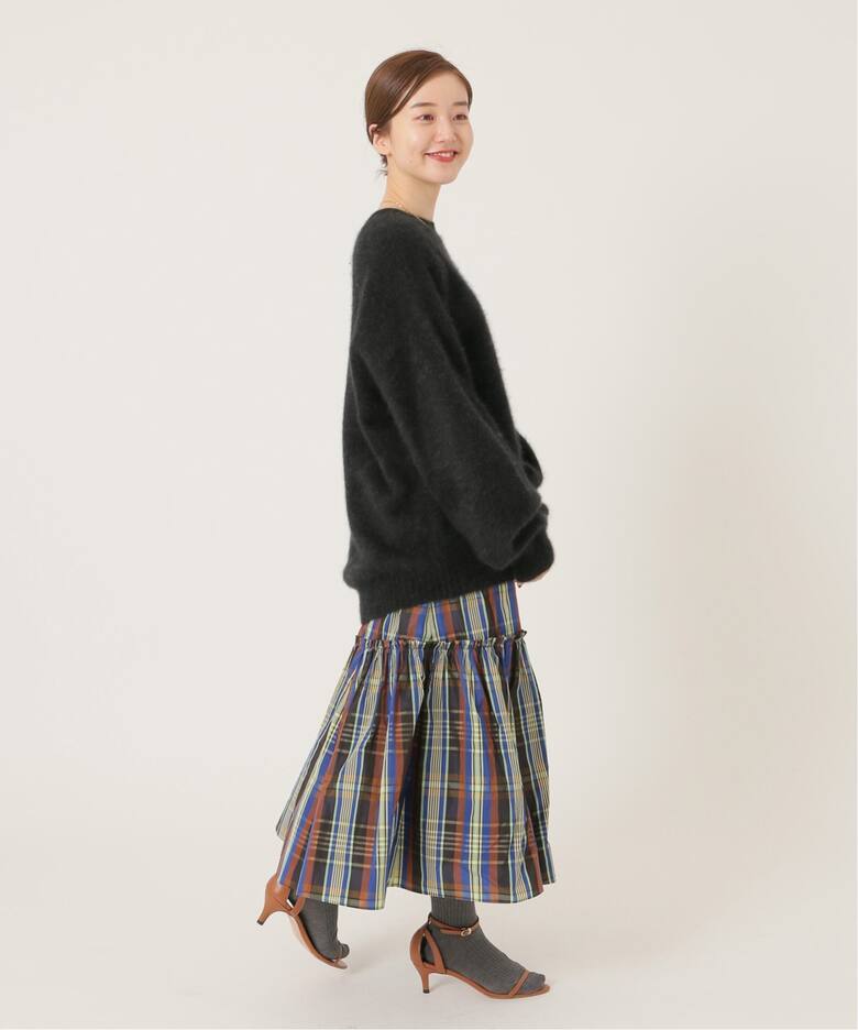 メモリータフタ ギャザーティアードスカート（その他スカート）｜IENA  