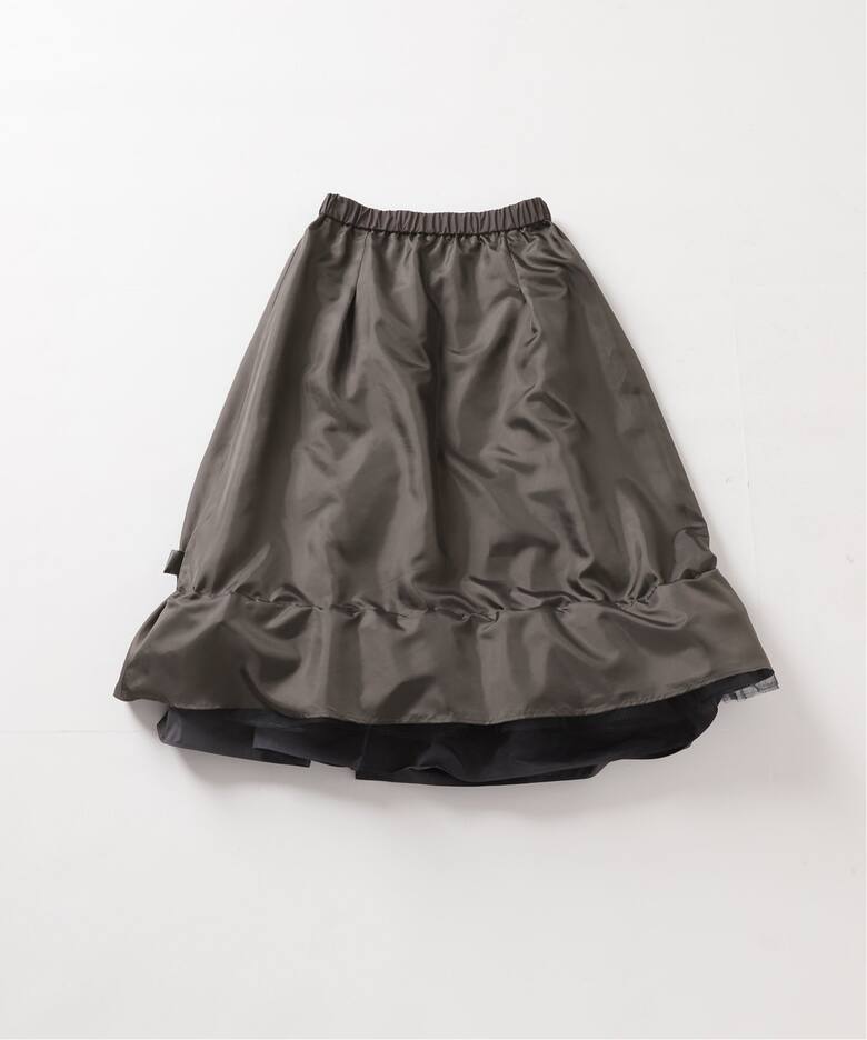 メモリータフタ ギャザーティアードスカート（その他スカート）｜IENA  