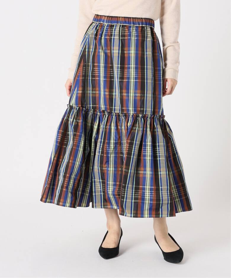 メモリータフタ ギャザーティアードスカート（その他スカート）｜IENA  