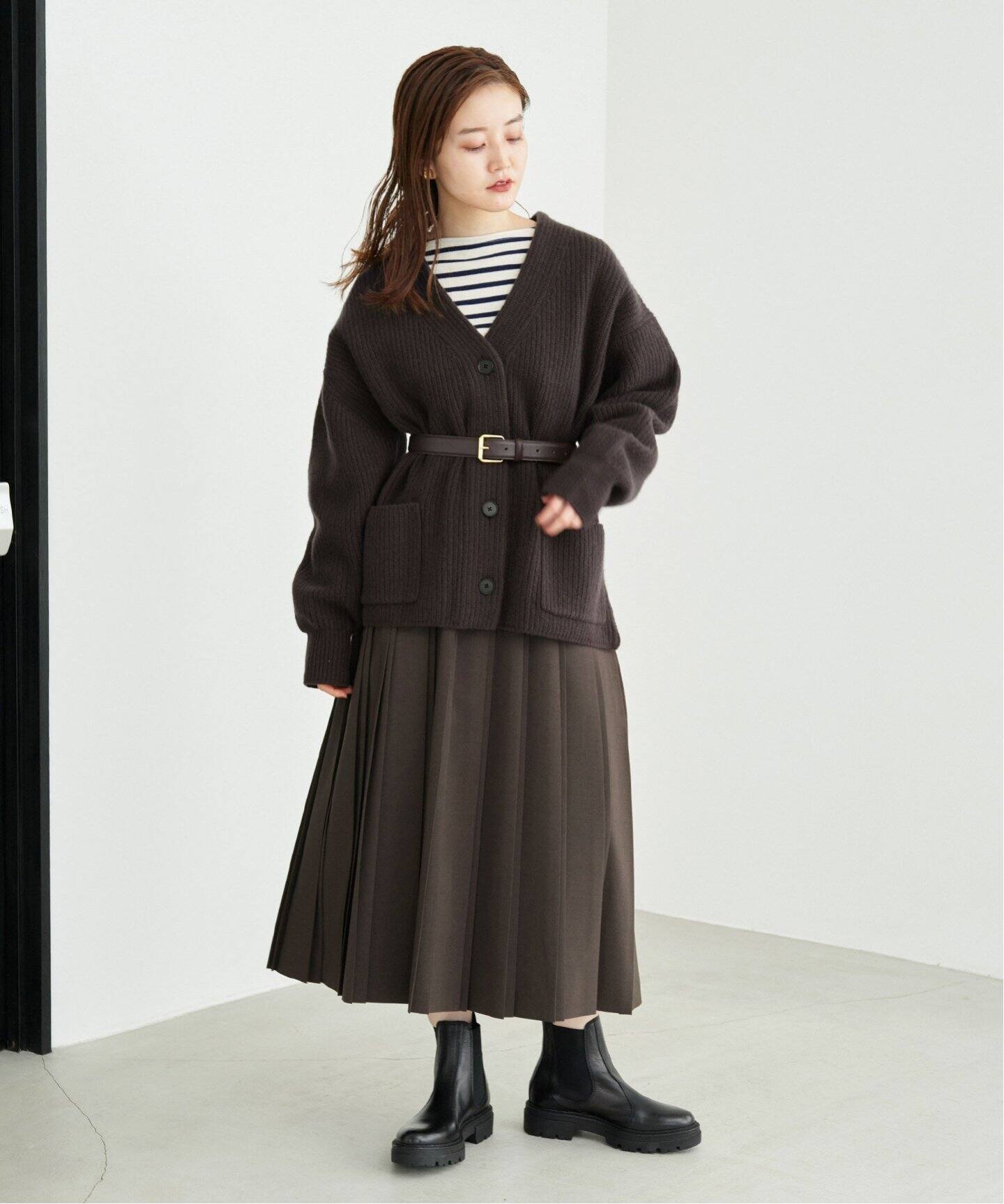 追加》ベルトプリーツスカート（ロング・マキシ丈スカート）｜IENA  
