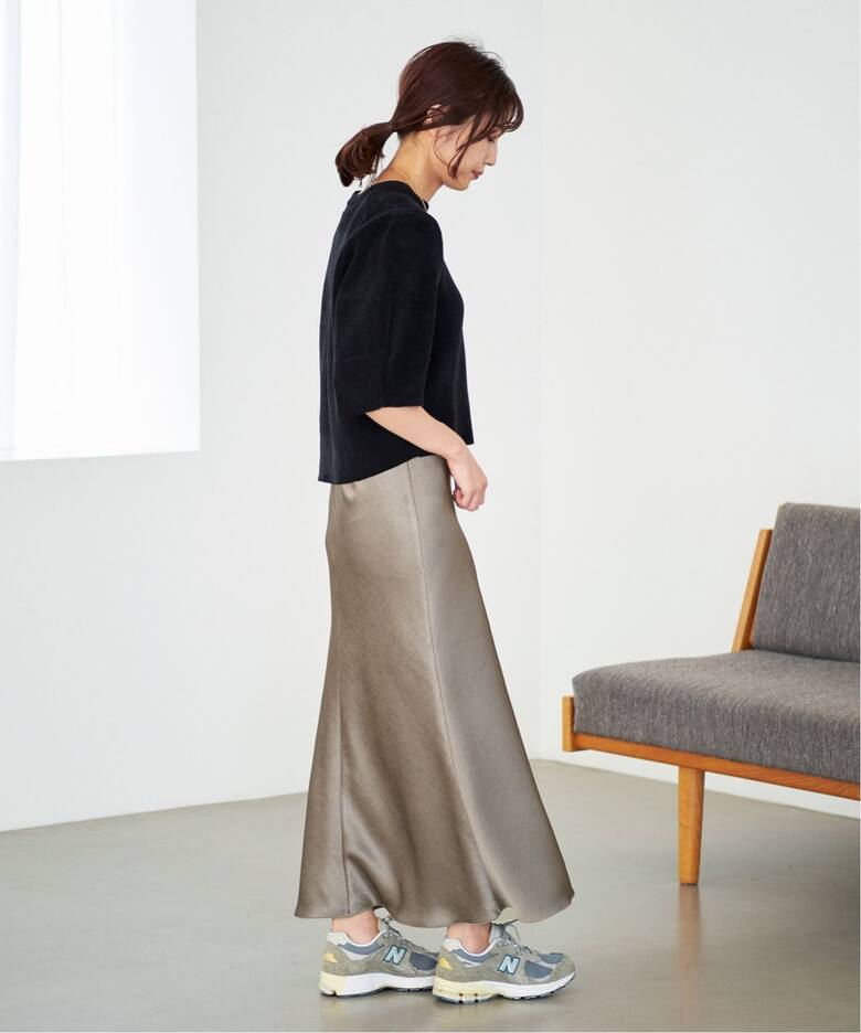 追加》ダブルサテンスカート（ロング・マキシ丈スカート）｜IENA  