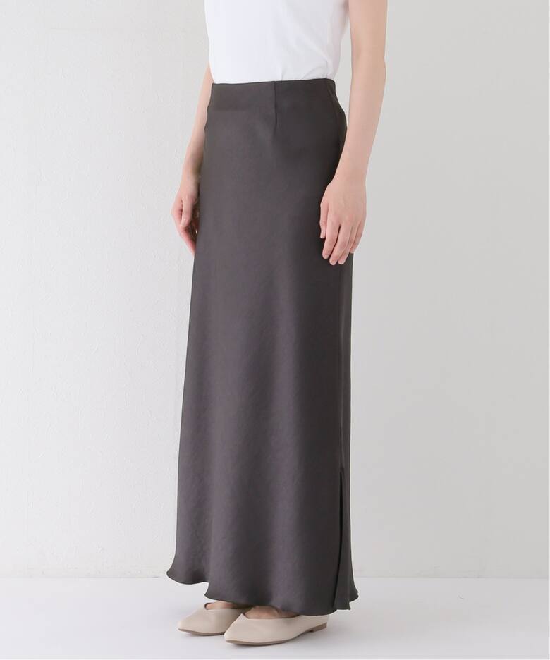 追加》ダブルサテンスカート（ロング・マキシ丈スカート）｜IENA  