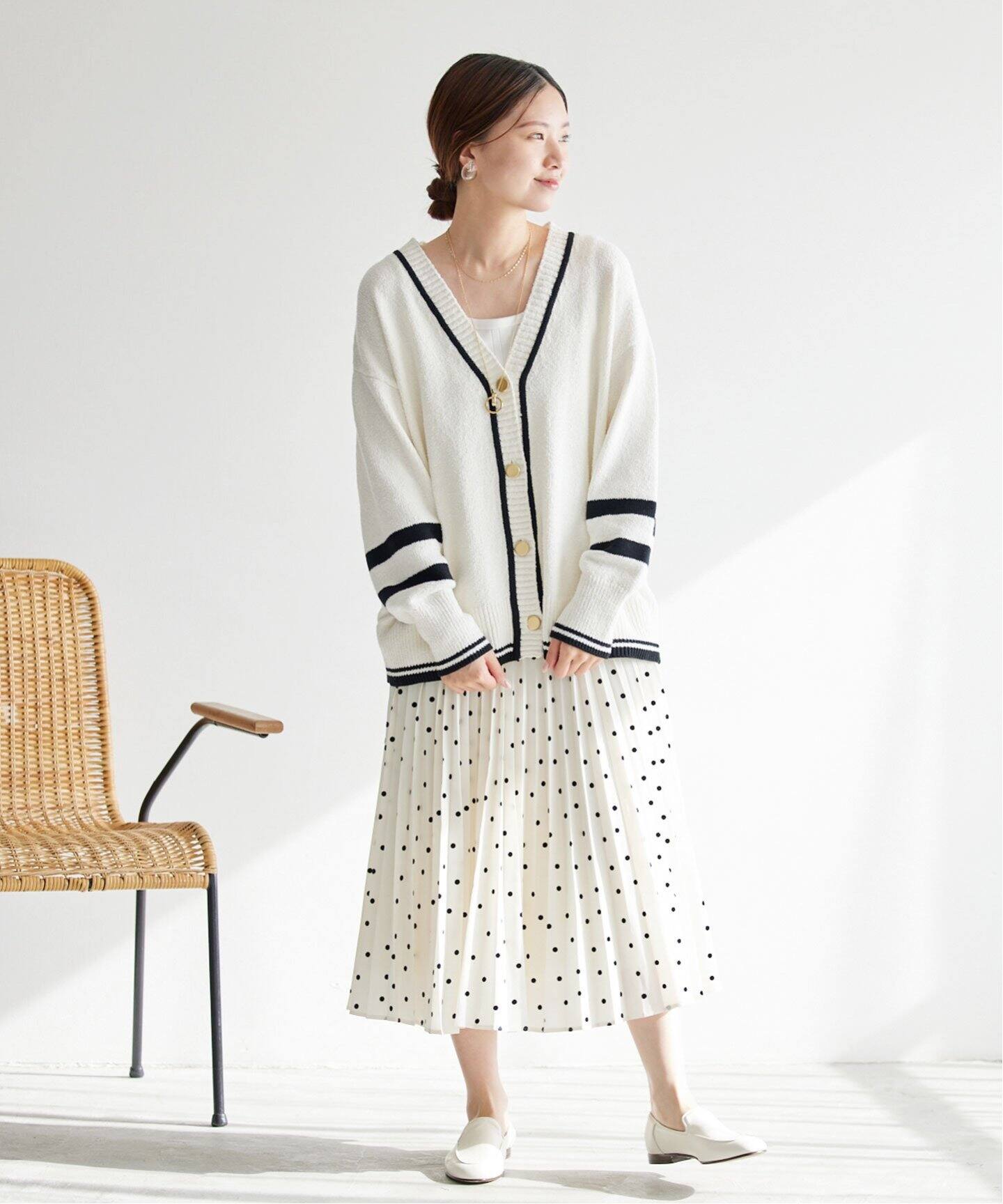 ランダムドットプリーツスカート（ロング・マキシ丈スカート）｜IENA  