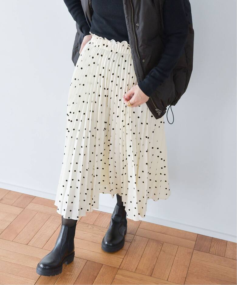 ランダムドットプリーツスカート（ロング・マキシ丈スカート）｜IENA  