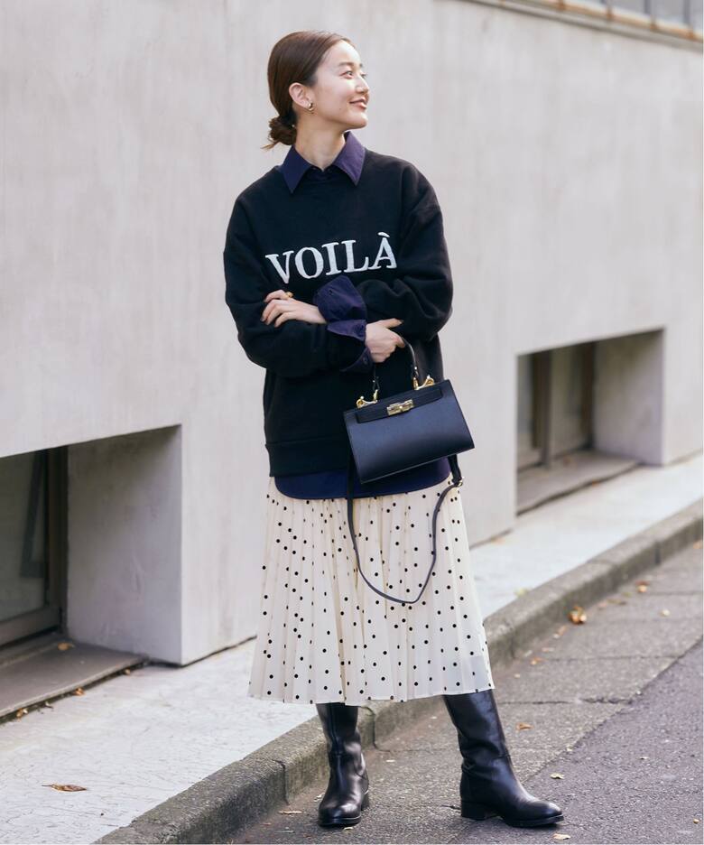 ランダムドットプリーツスカート（ロング・マキシ丈スカート）｜IENA  