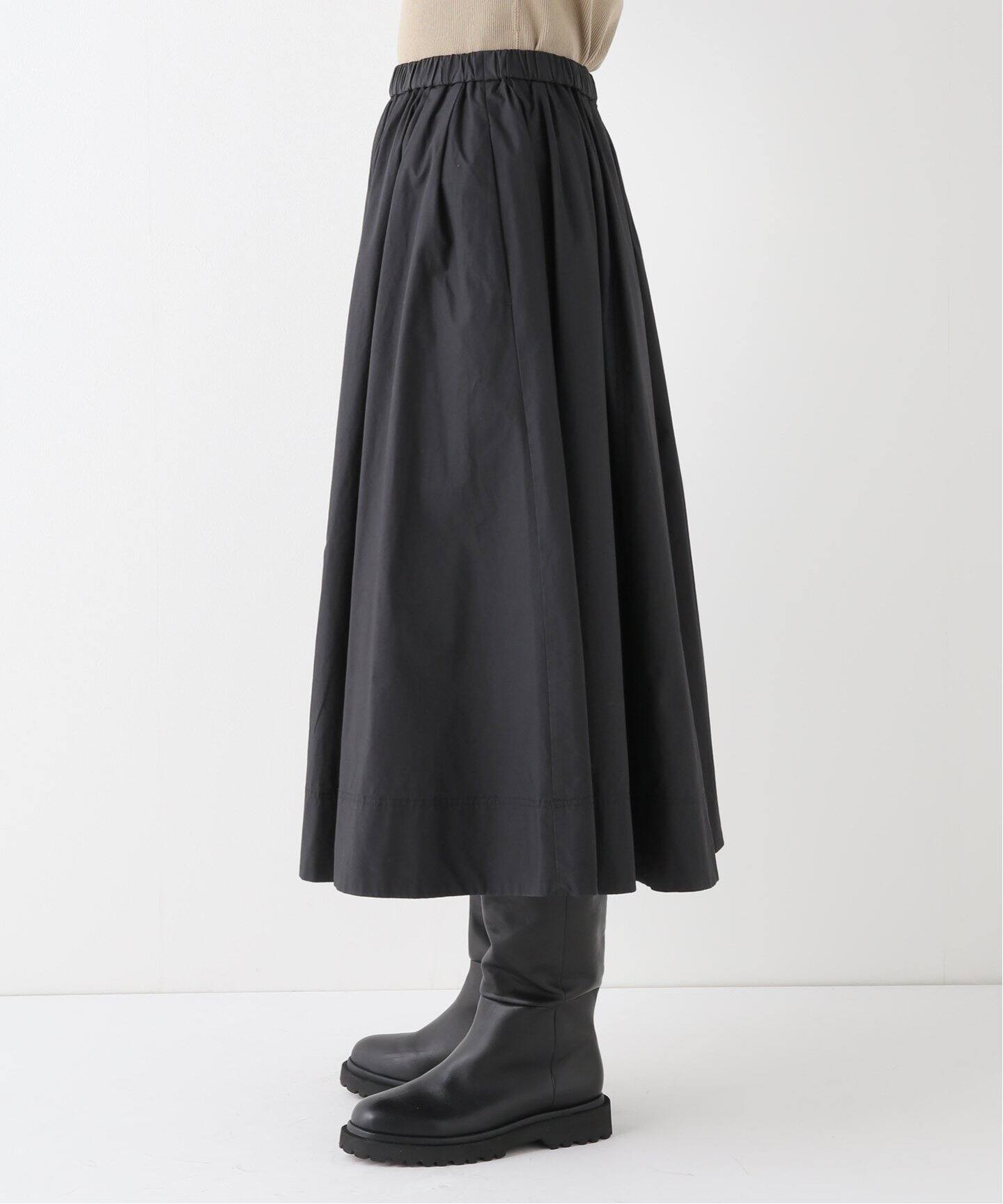 タイプライタータックギャザースカート（ロング・マキシ丈スカート  