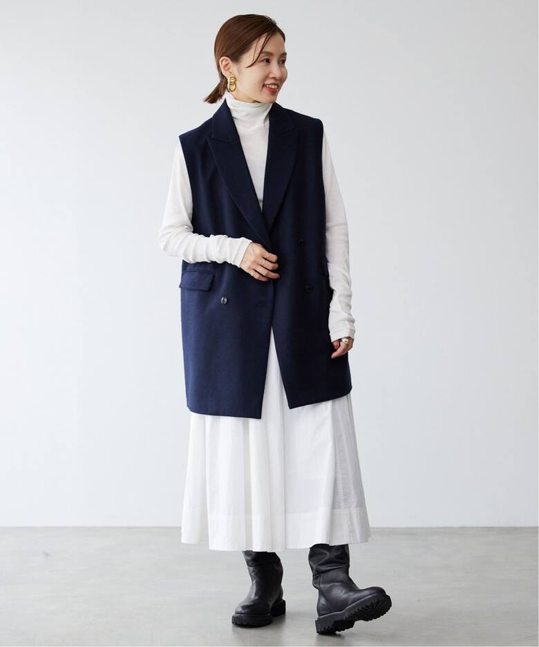 追加》タイプライタータックギャザースカート（ロング・マキシ丈  