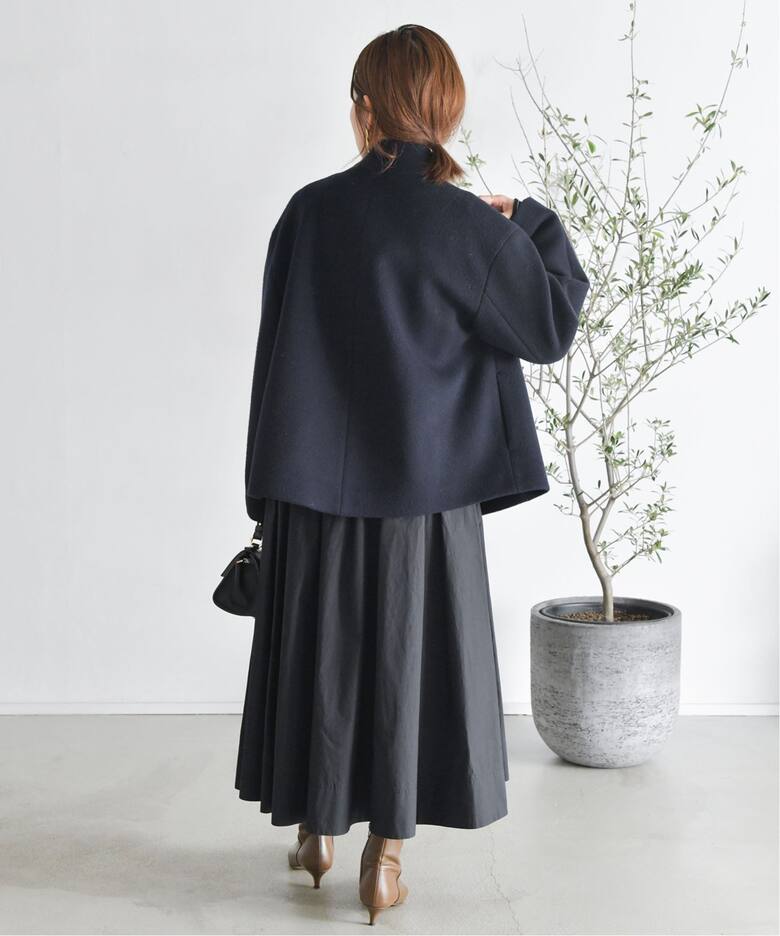 追加》タイプライタータックギャザースカート（ロング・マキシ丈  