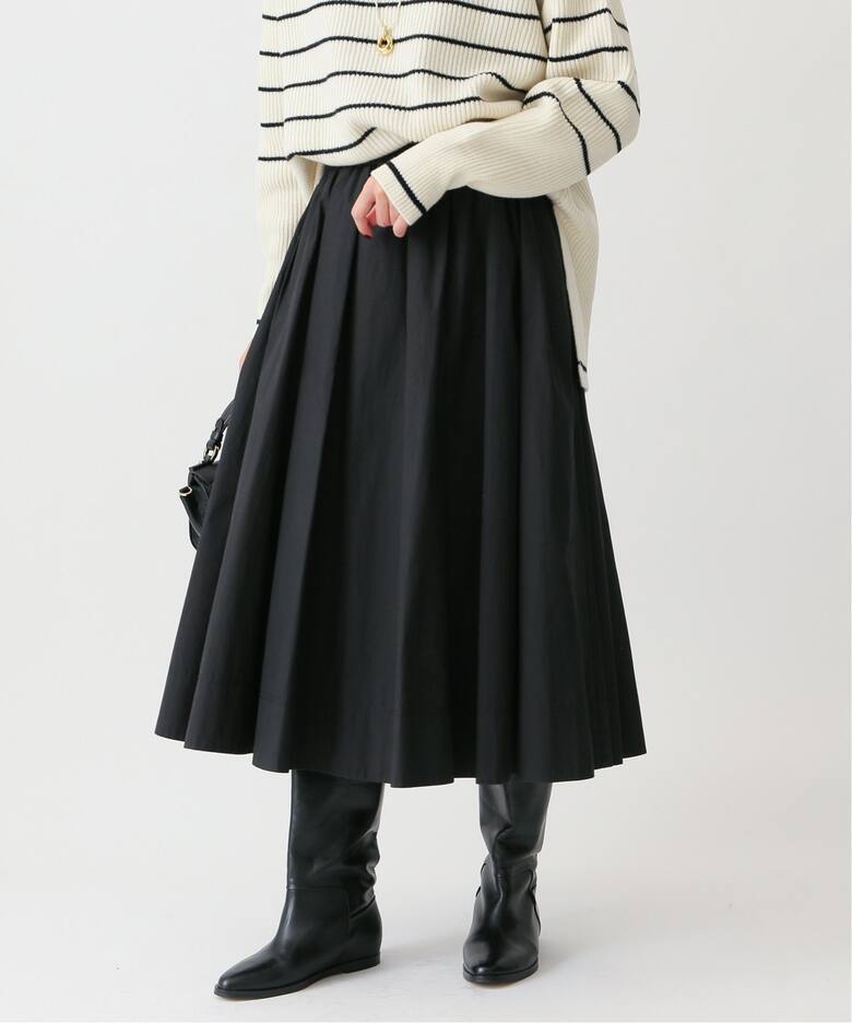追加》タイプライタータックギャザースカート（ロング・マキシ丈  