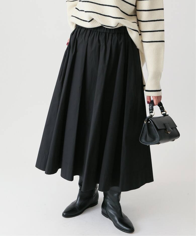 追加》タイプライタータックギャザースカート（ロング・マキシ丈  