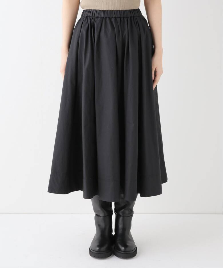 追加》タイプライタータックギャザースカート（ロング・マキシ丈  