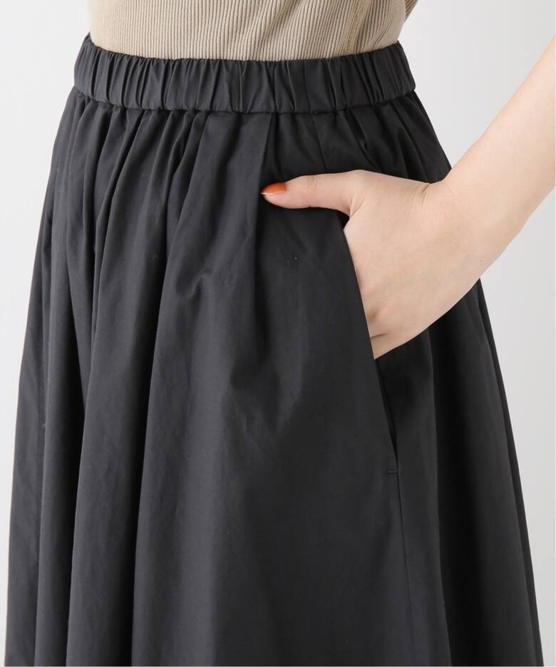 追加》タイプライタータックギャザースカート（ロング・マキシ丈  