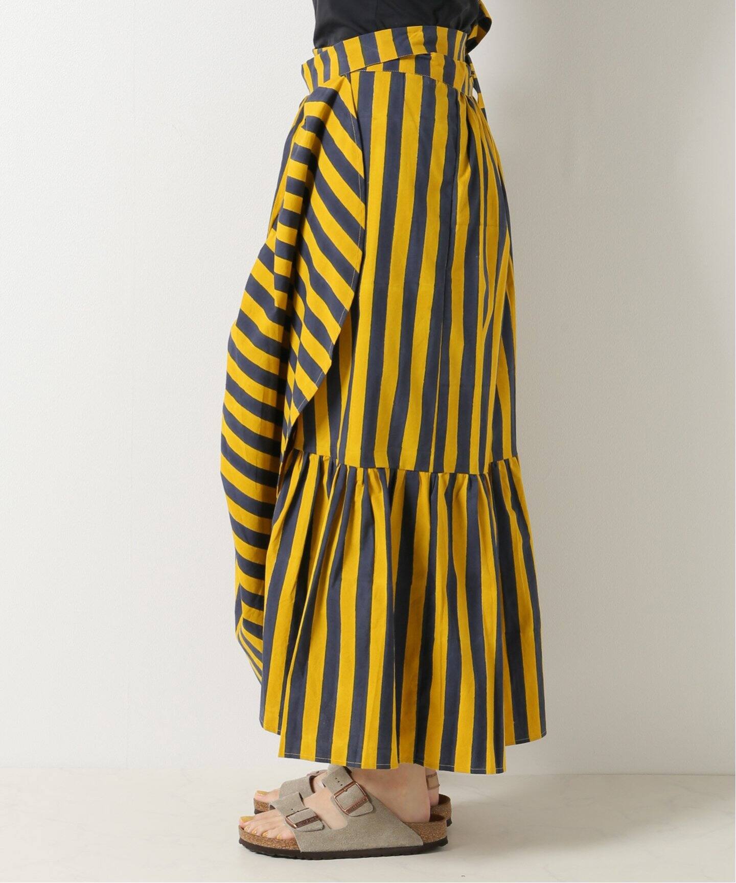 SZ Blockprints/エスゼットブロックプリント】Mustard＆Navy ラップ  