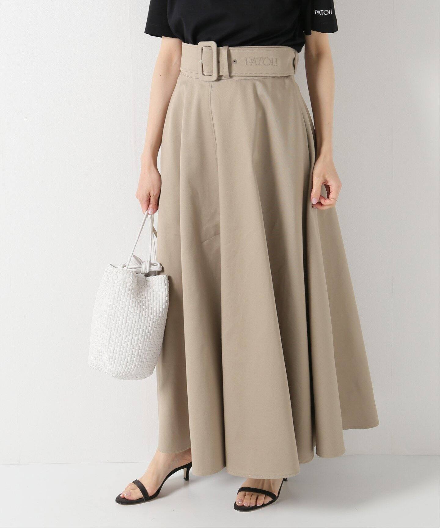 PATOU/パトゥ】 コットンマキシスカート（ロング・マキシ丈スカート  