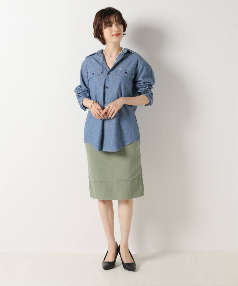 MADISONBLUE/マディソンブルー】SOFIE BACK SATINタイトスカート（ひざ  