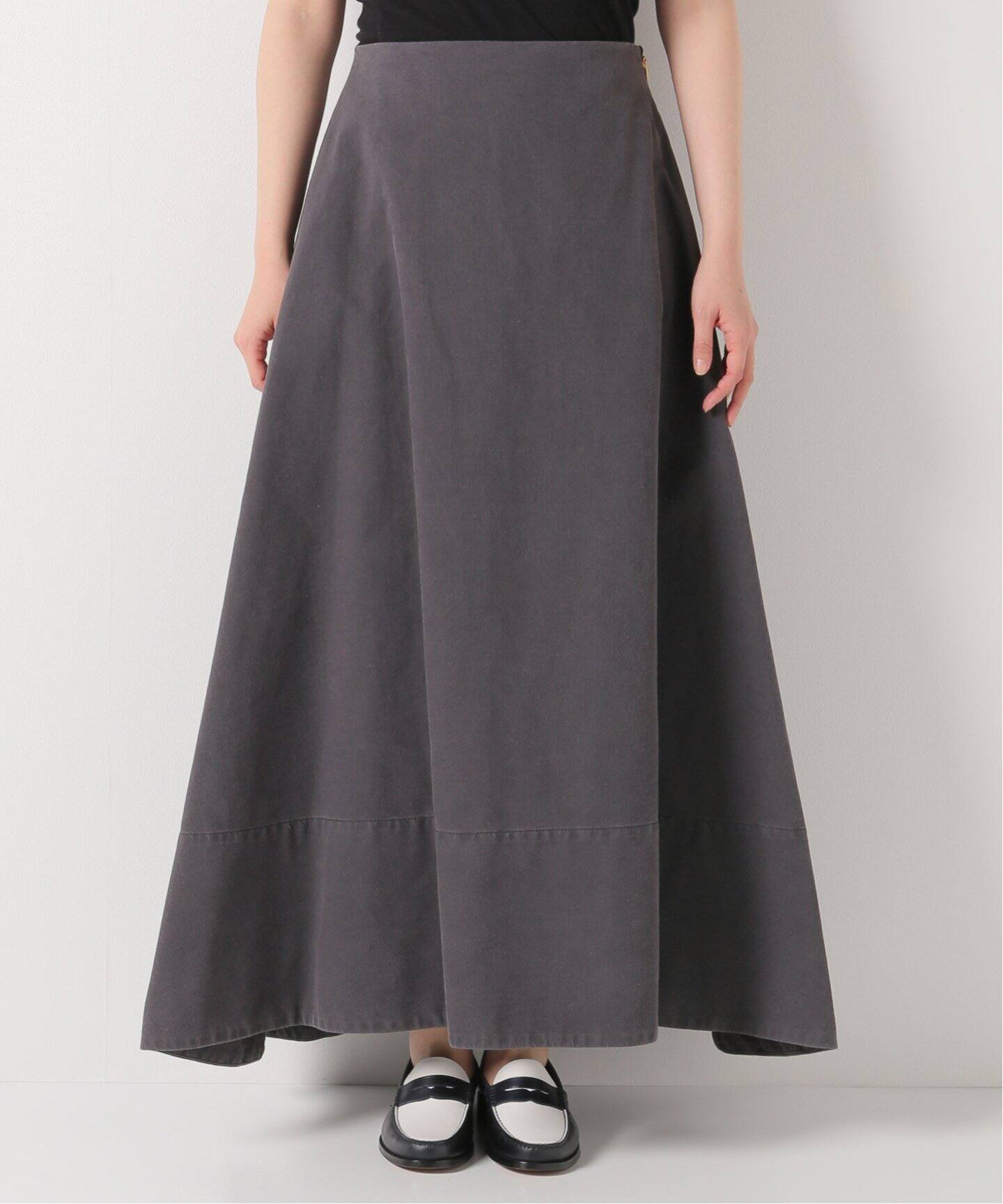 MADISONBLUE/マディソンブルー】MAXI FLARE BACK SATIN スカート  