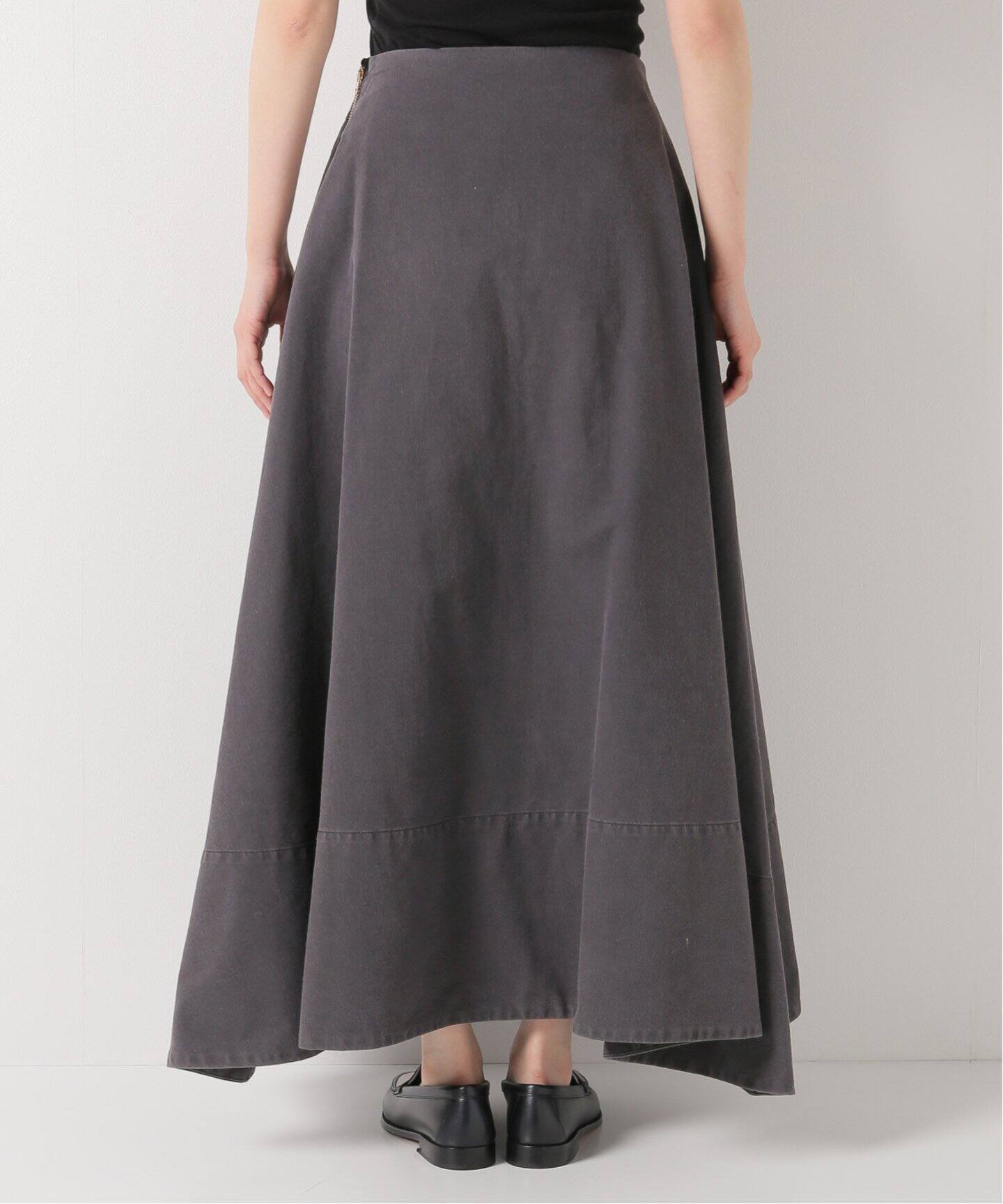 美品MADISONBLUEM.SATIN MAXI FLARE SKIRT