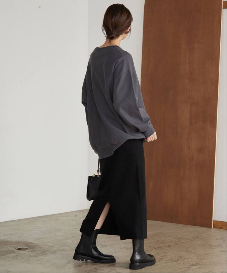 ウォッシャブルウールニットスカート（ロング・マキシ丈スカート  