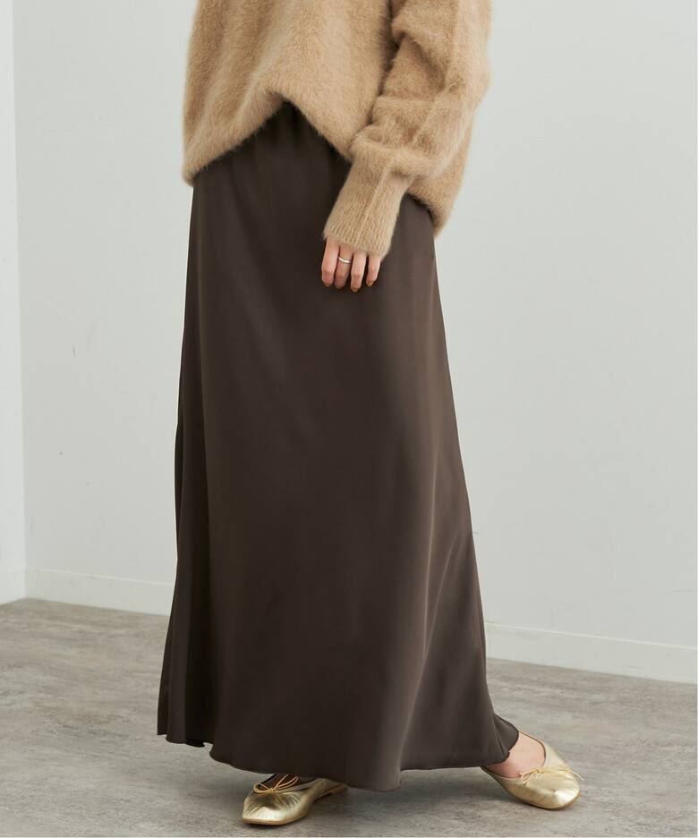 追加》サテンマーメイドスカート（ロング・マキシ丈スカート）｜SLOBE  