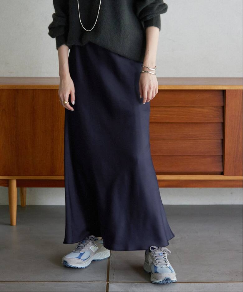 追加》サテンマーメイドスカート（ロング・マキシ丈スカート）｜SLOBE  