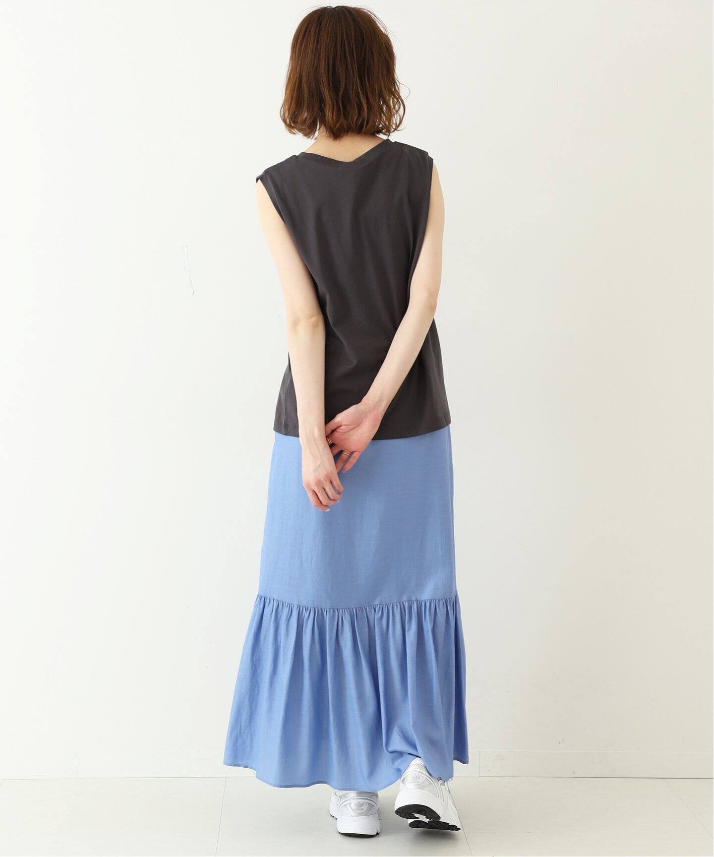 フィブリルティアードスカート◇（ロング・マキシ丈スカート）｜SLOBE  