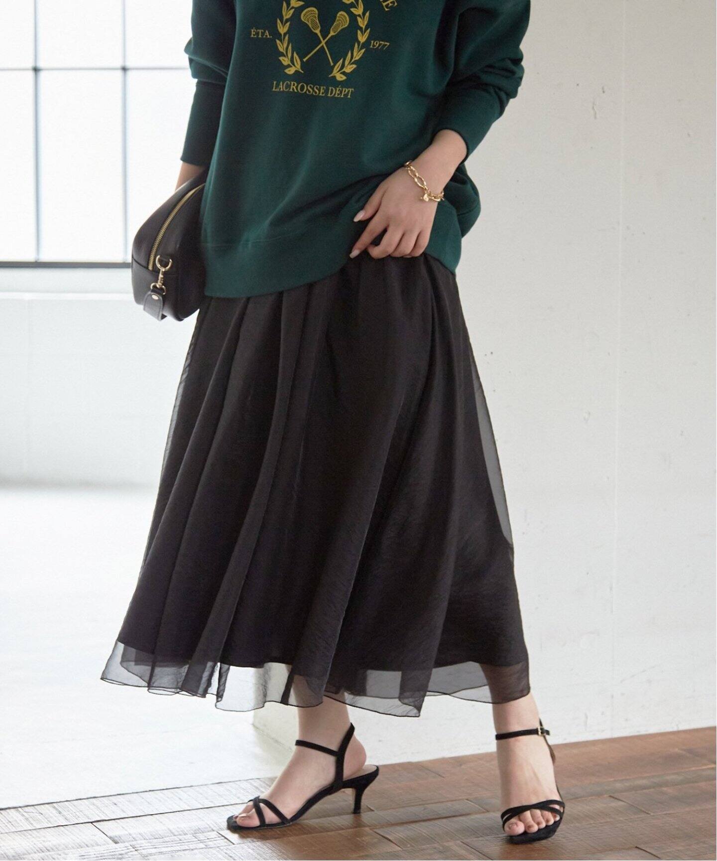 WEB限定/追加2》オーガンジースカート◇（ロング・マキシ丈スカート  