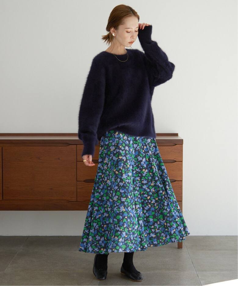 プリントゴアフレアスカート（ロング・マキシ丈スカート）｜SLOBE IENA  