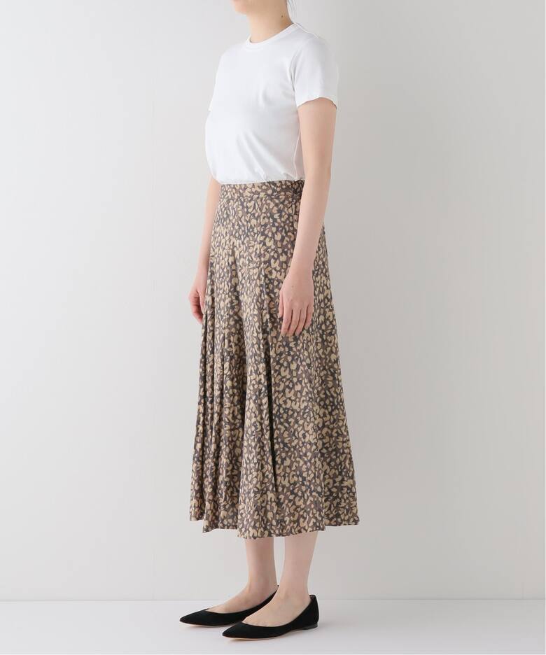 プリントゴアフレアスカート（ロング・マキシ丈スカート）｜SLOBE IENA  