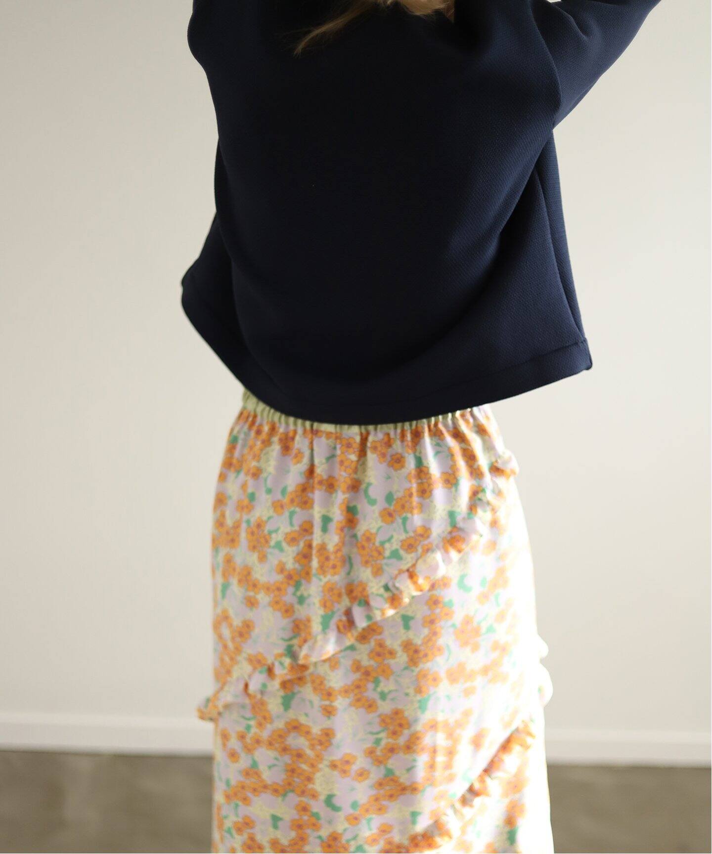 レトロフラワースカート◇（ロング・マキシ丈スカート）｜SLOBE IENA  