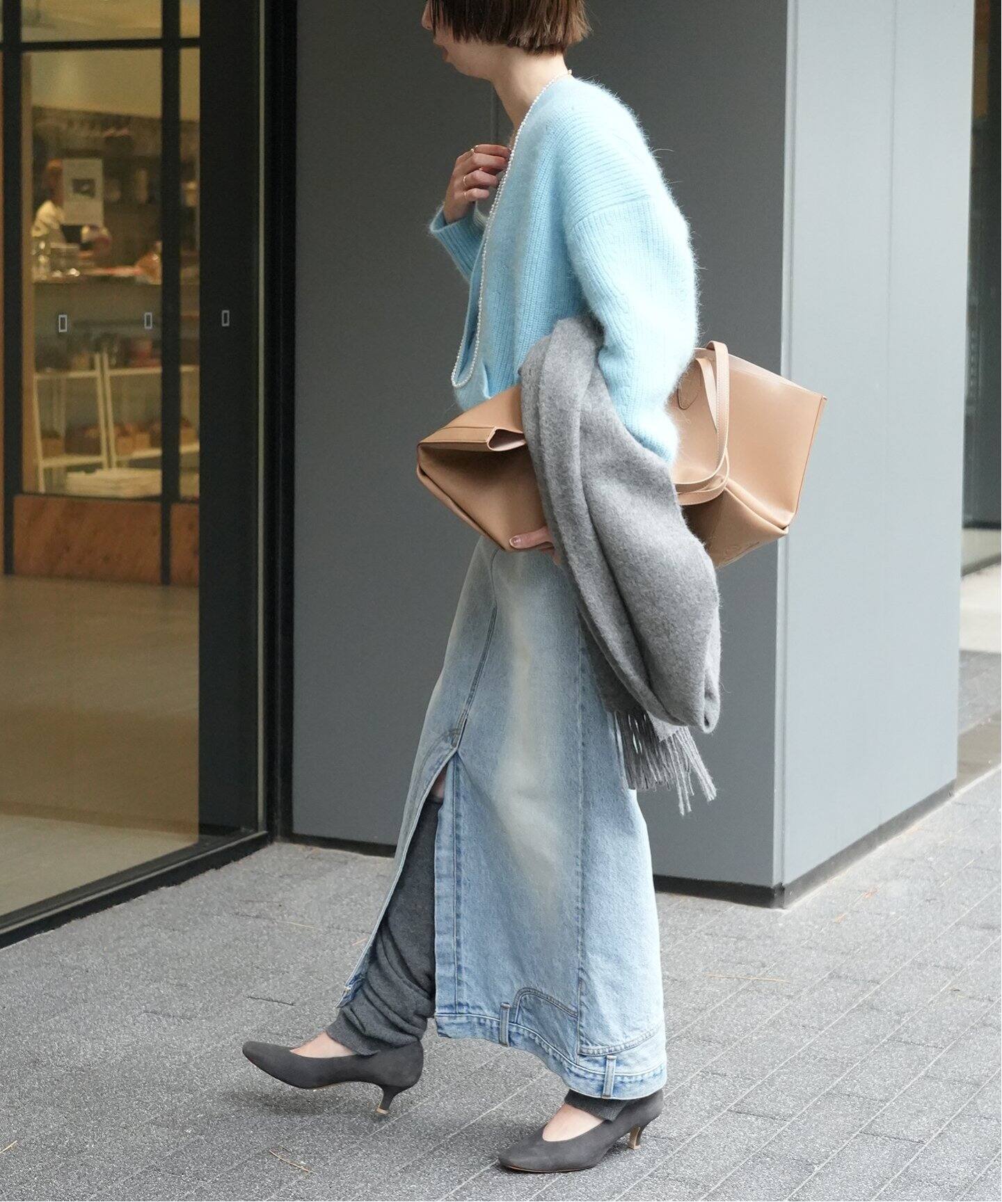 MEYAME / メヤメ】UPSIDE-DOWN ロングスカート（ロング・マキシ丈  