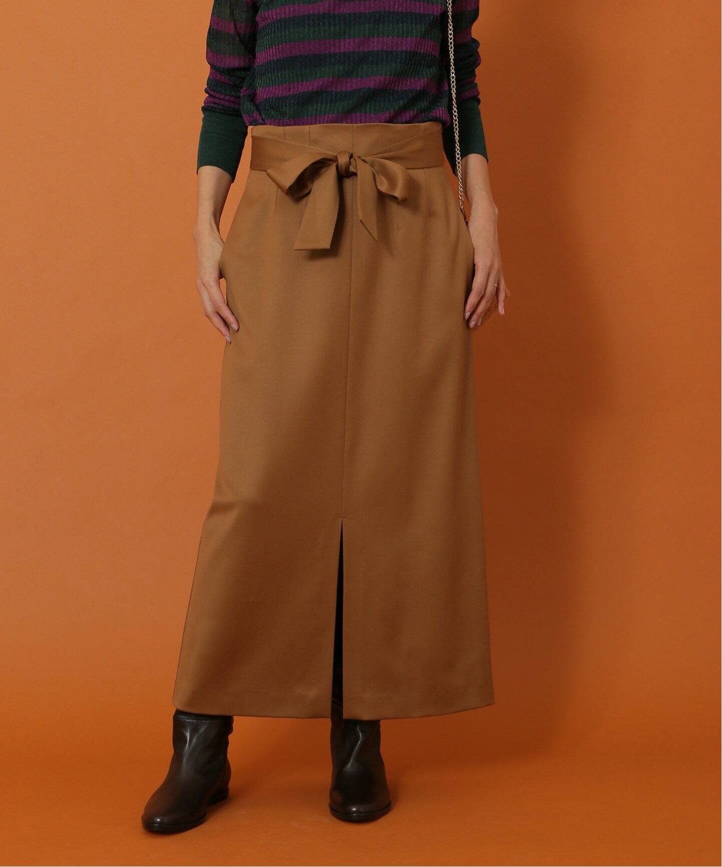 IENA LA BOUCLE ウールサテンタイトスカート（ひざ丈スカート）｜IENA 