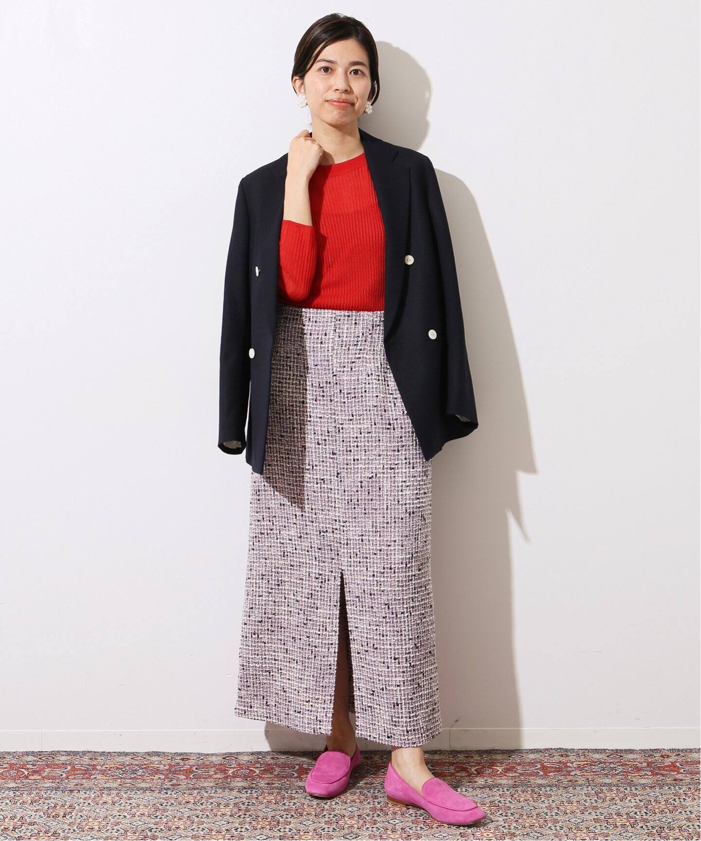 IENA LA BOUCLE LINTON タイトロングスカート（ロング・マキシ丈  