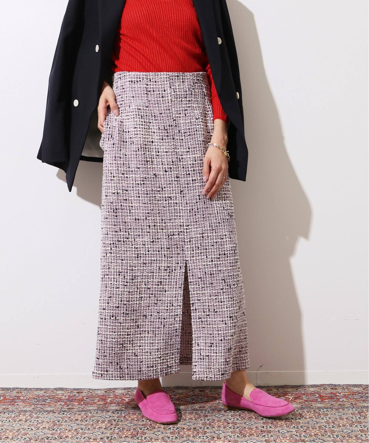 IENA LA BOUCLE LINTON タイトロングスカート（ロング・マキシ丈  