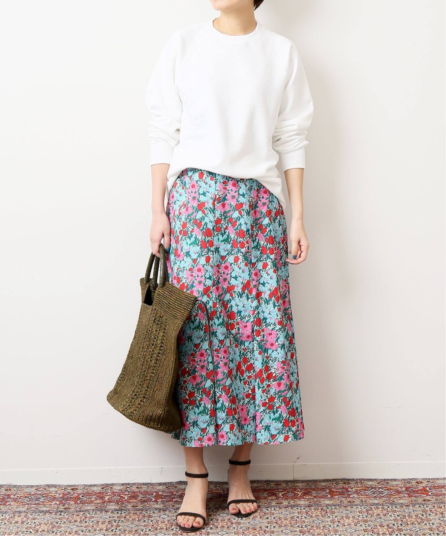 IENA LA BOUCLE RATTIフラワー パネルスカート（その他スカート  