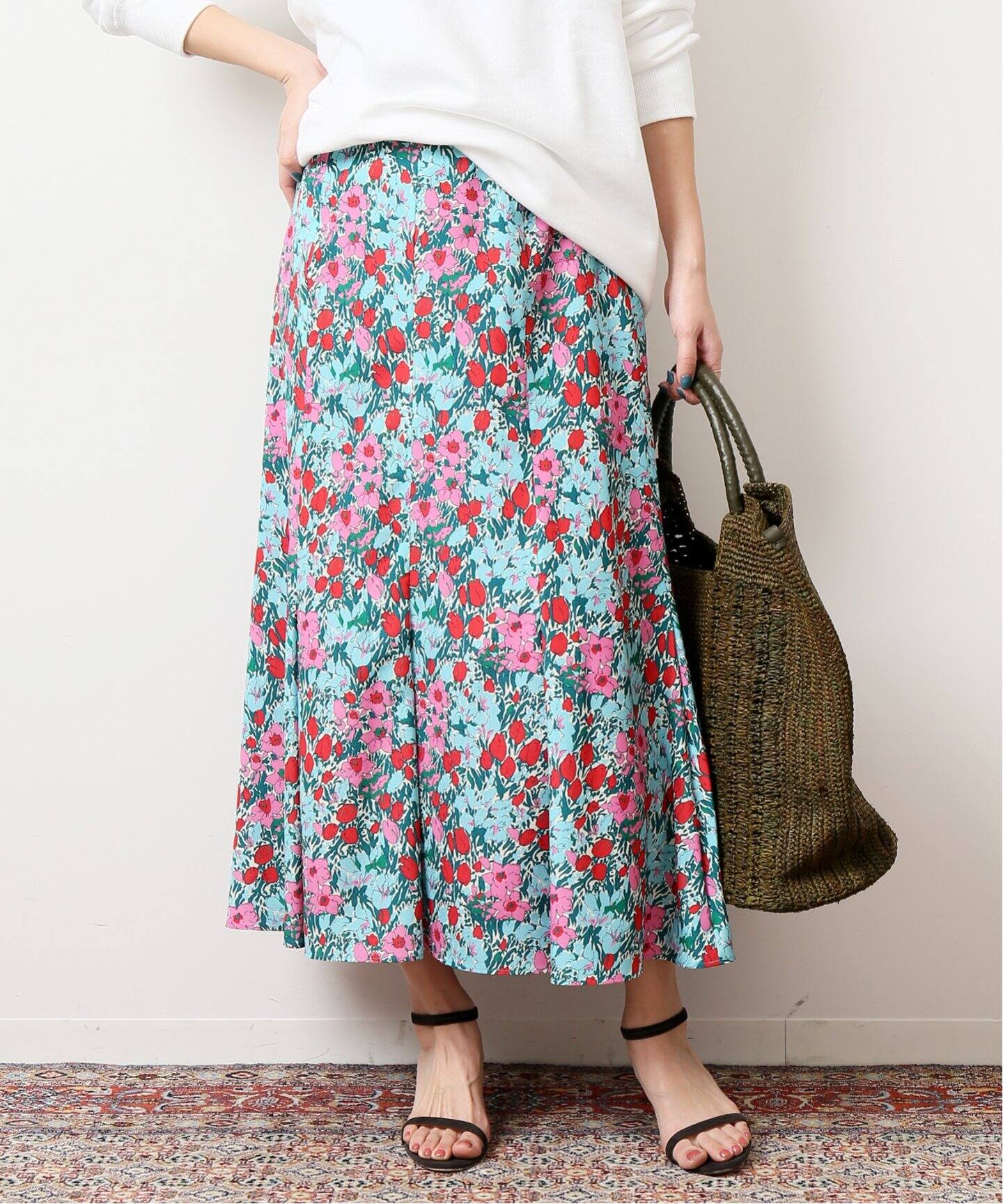 IENA LA BOUCLE RATTIフラワー パネルスカート（その他スカート  