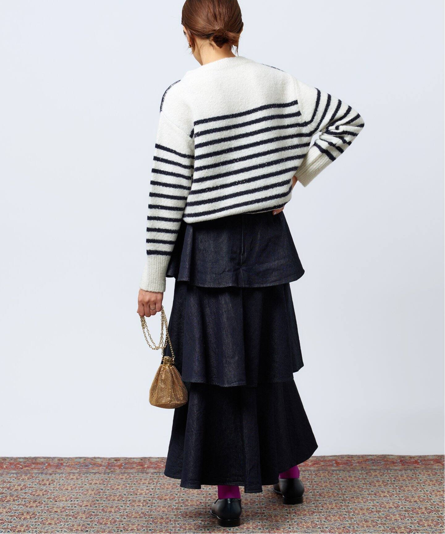 IENA LA BOUCLE 段々スカート（デニムスカート）｜IENA（イエナ）の  