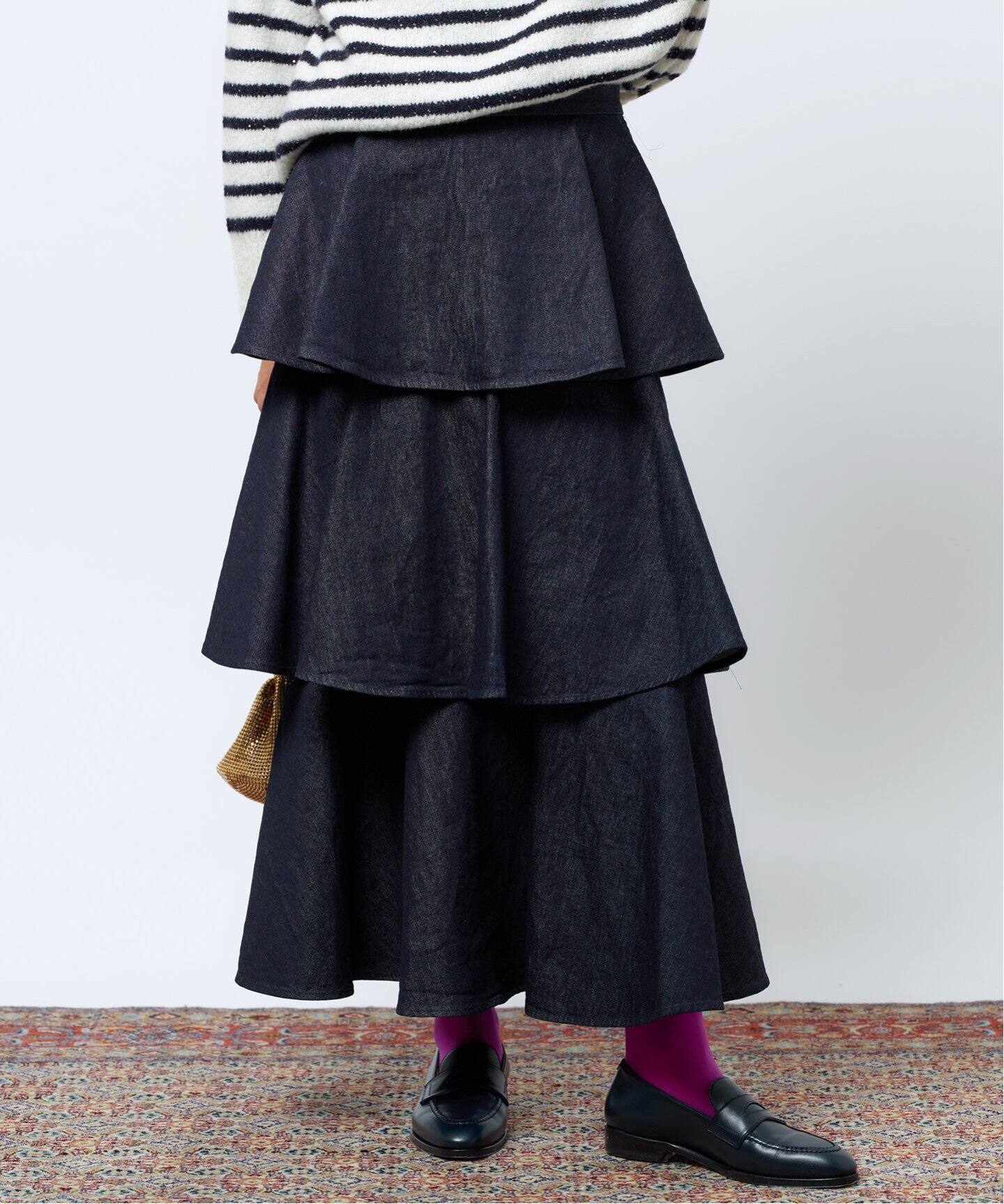 IENA LA BOUCLE 段々スカート（デニムスカート）｜IENA（イエナ）の  