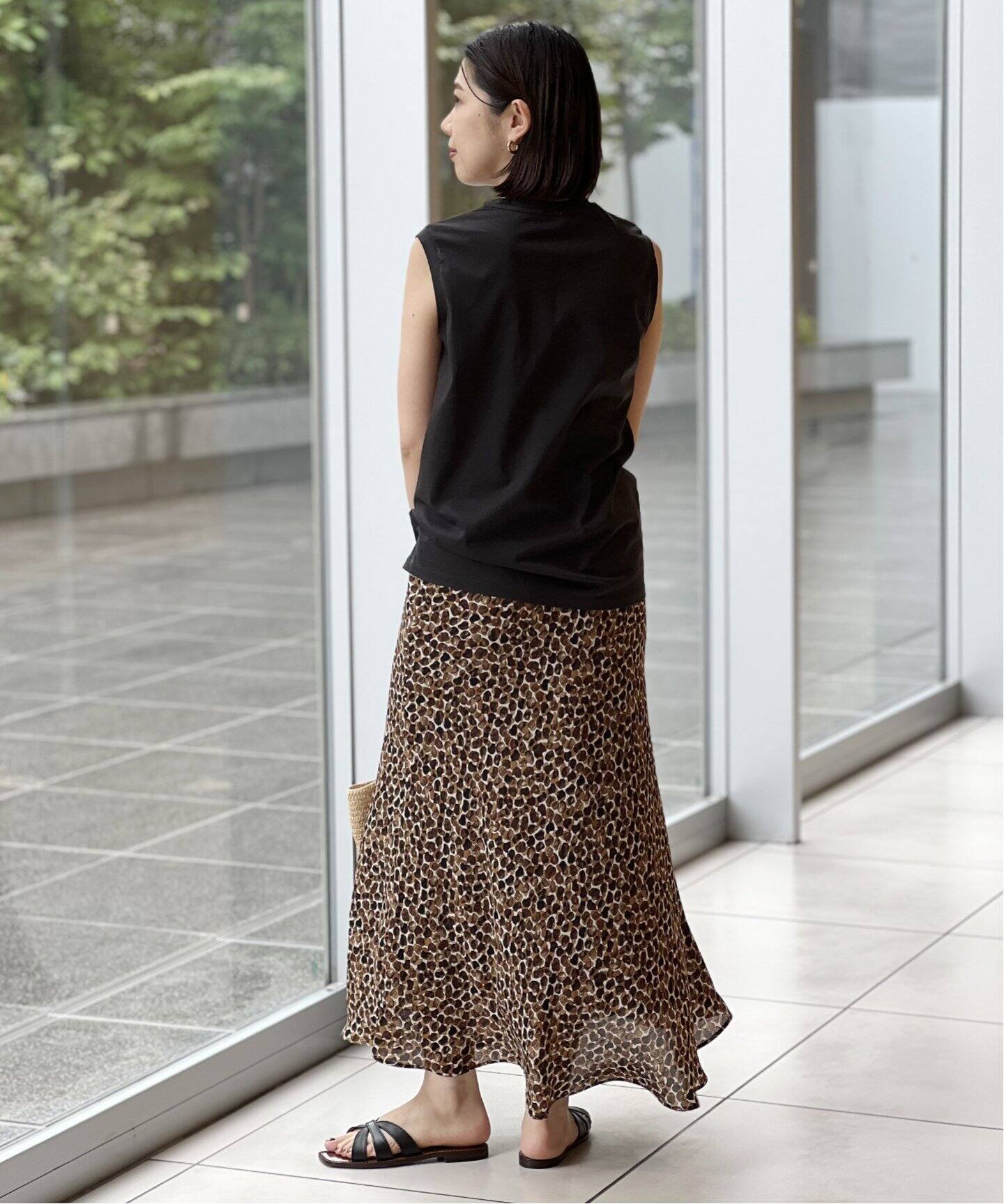 IENA LA BOUCLE レオパード スカート（ロング・マキシ丈スカート  