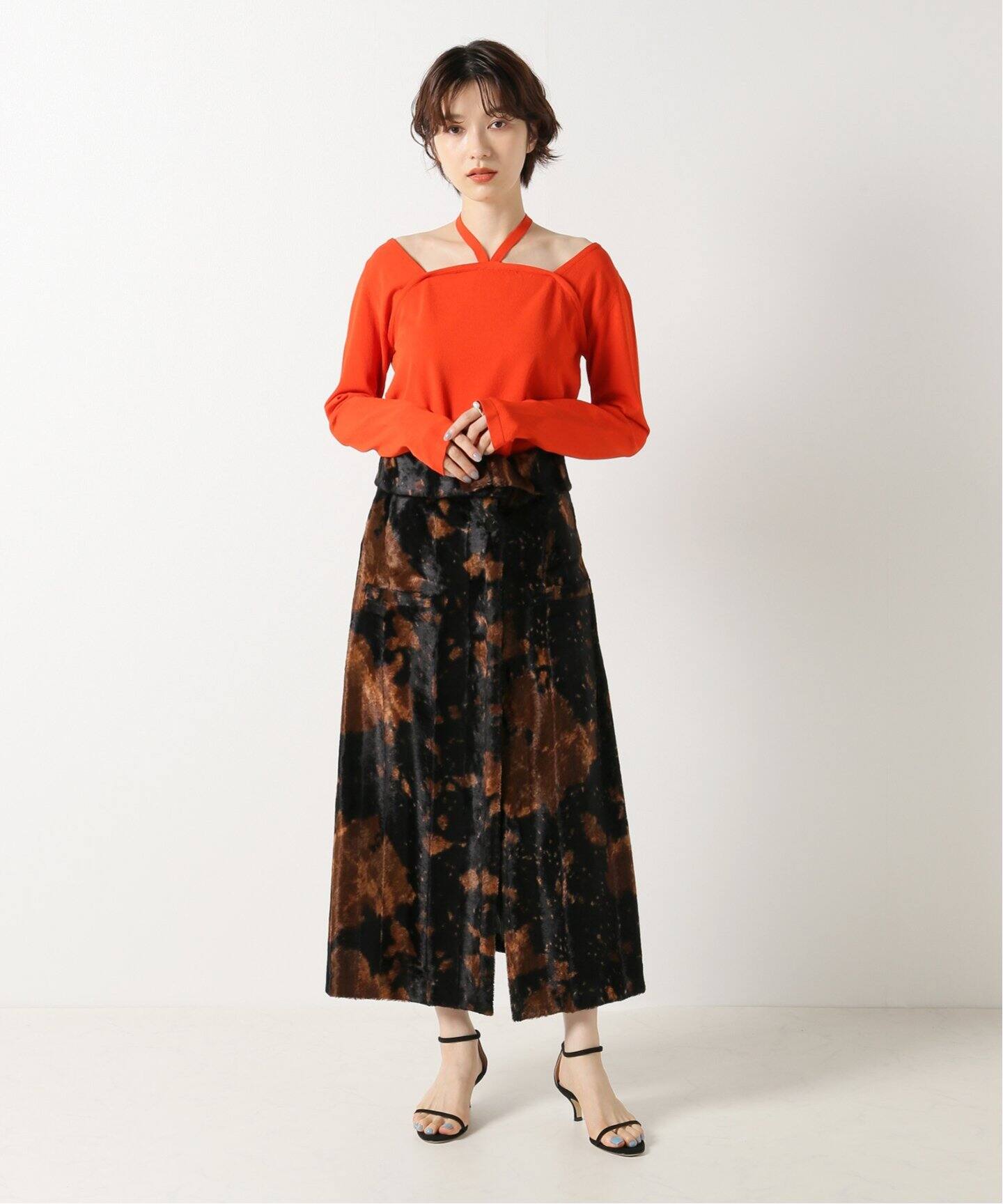 AKANE UTSUNOMIYA/アカネウツノミヤ】ベロアスカート（ロング・マキシ  