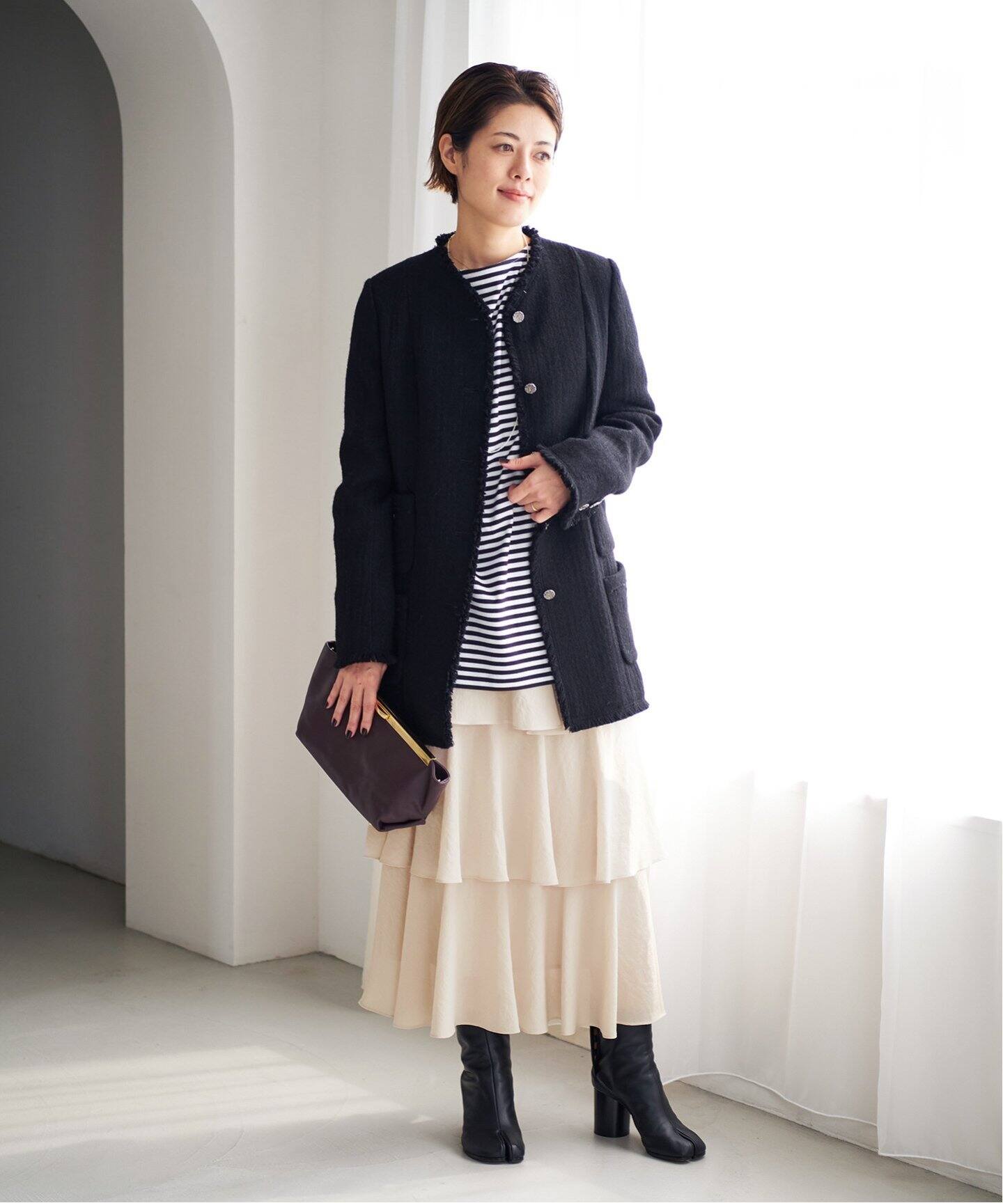 Georgette Tiered スカート（ロング・マキシ丈スカート）｜Plage  