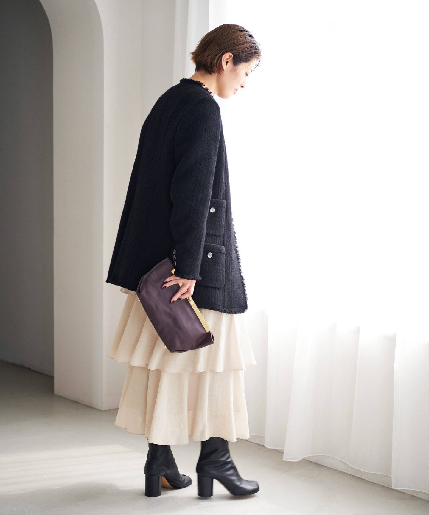 Georgette Tiered スカート（ロング・マキシ丈スカート）｜Plage  