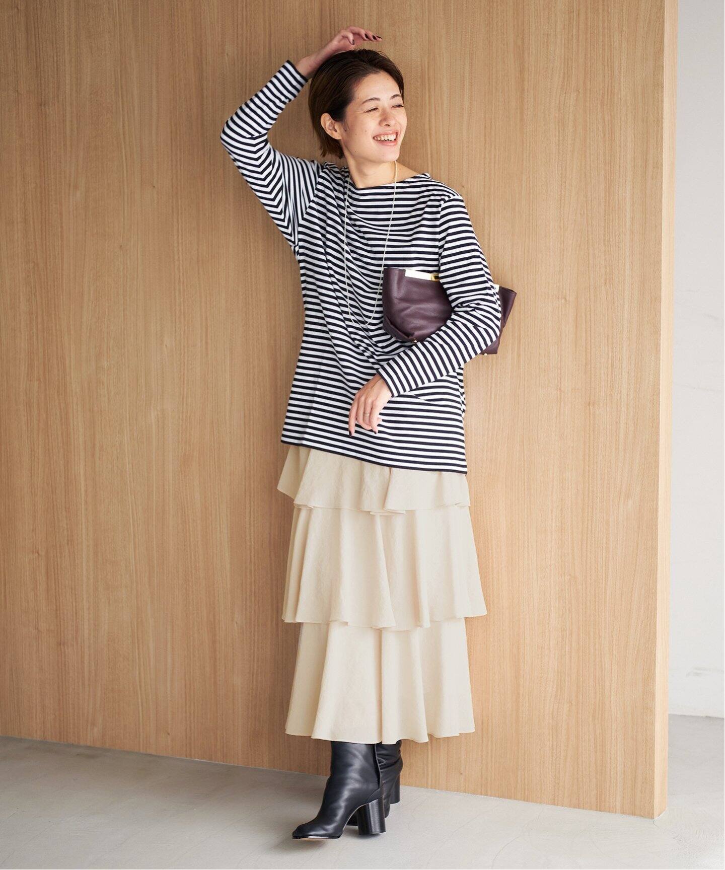 Georgette Tiered スカート（ロング・マキシ丈スカート）｜Plage  