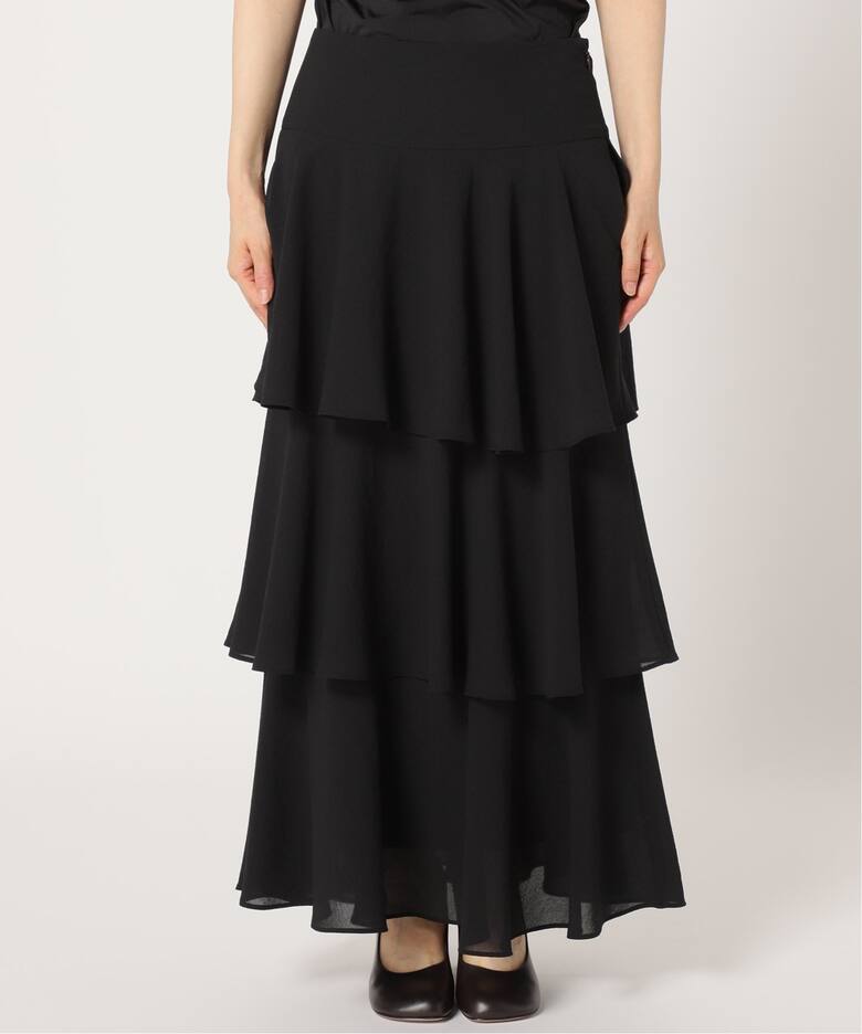 Georgette Tiered スカート（ロング・マキシ丈スカート）｜Plage  