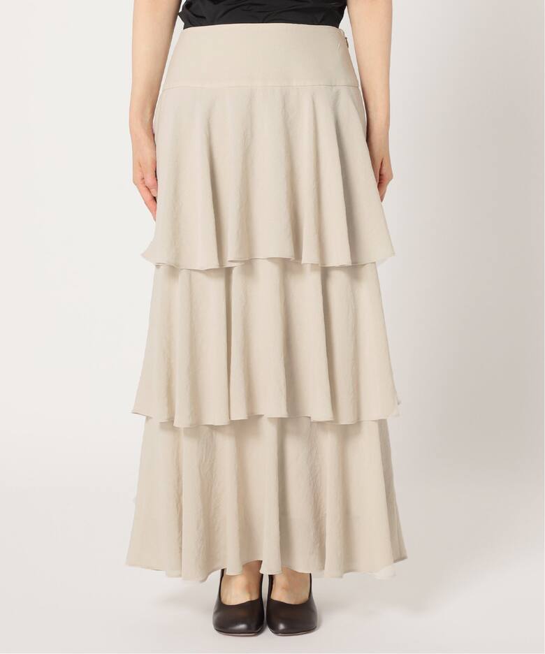 Georgette Tiered スカート（ロング・マキシ丈スカート）｜Plage  